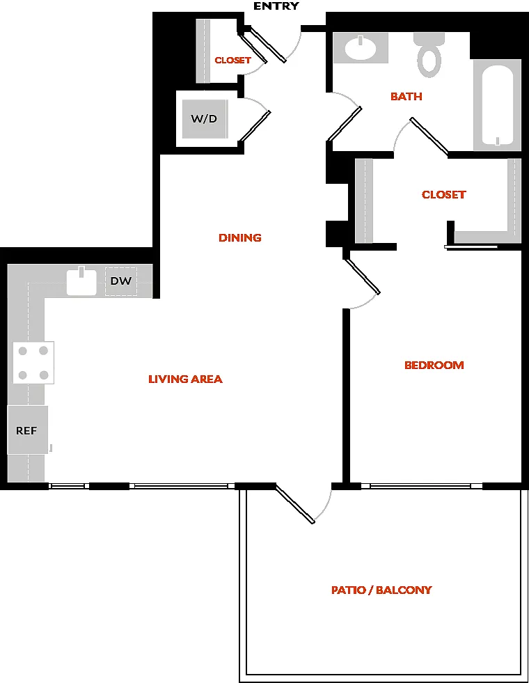 Floor plan Plan 1K