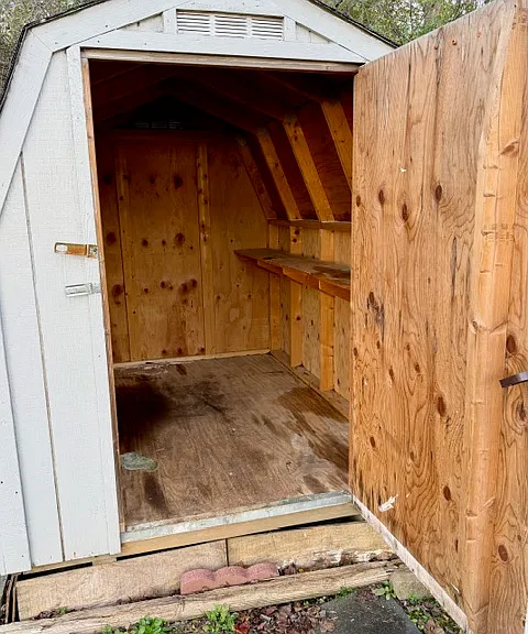 Large outdoor storage shed