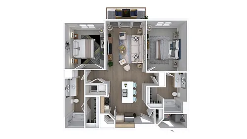 Floor plan Cascade 2x2