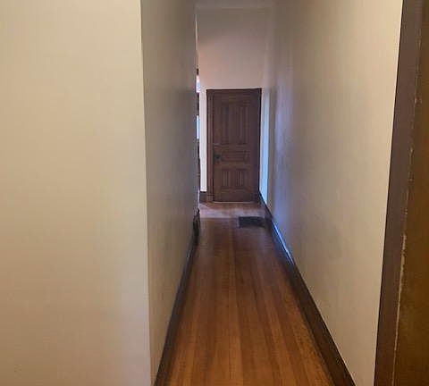 Hallway looking toward basement door