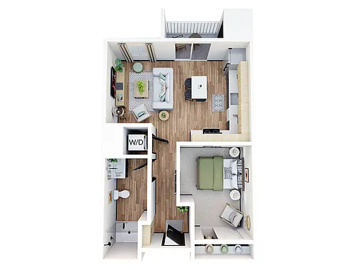 Floor plan Studio w/Den