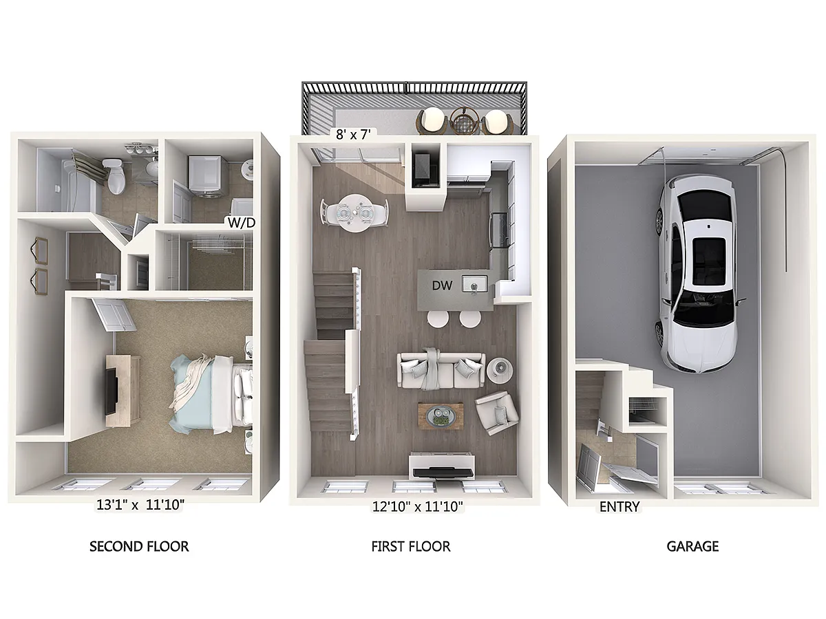 Floor plan A1T-Rear