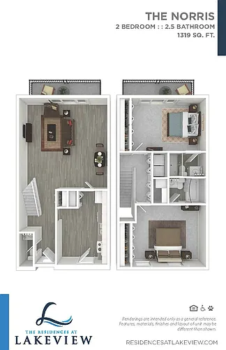 Floor plan 2 Bedroom 2 Bathroom
