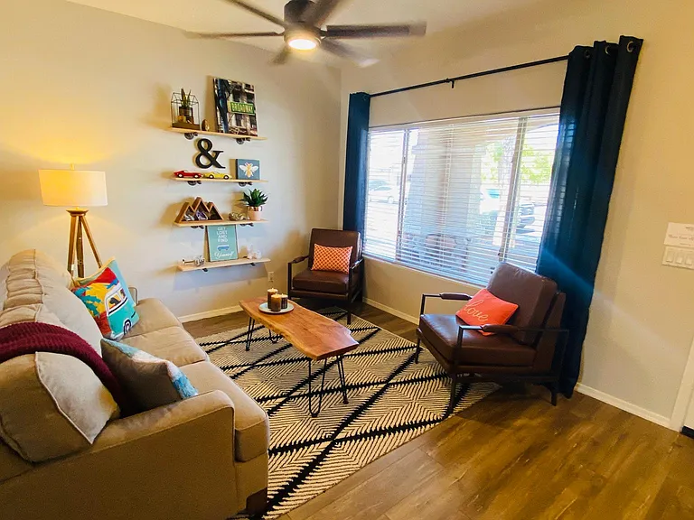 Open design family room or dining room.