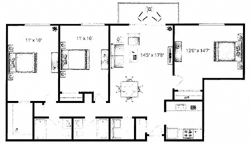 Floor plan 3 Bedroom