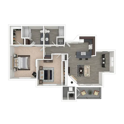 Floor plan 2-2B