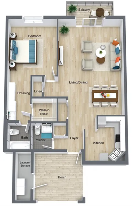Floor plan Jasmine Partial Renovated