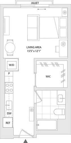Floor plan Studio M