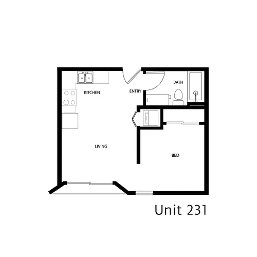 Floor plan Studio - Type 13A