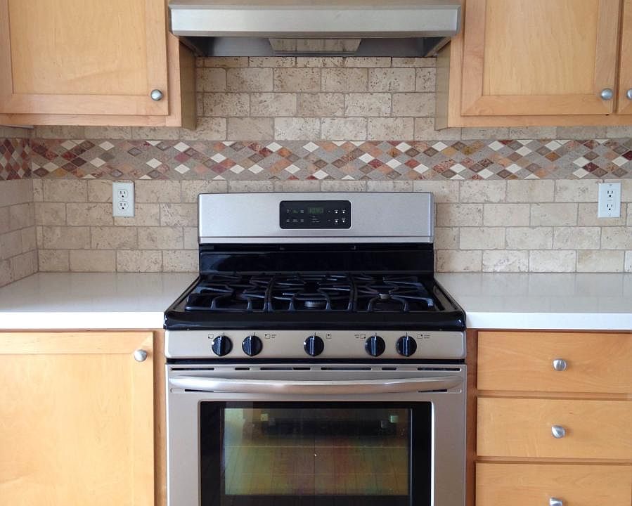 Gas stove with exhaust hood