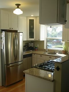 Kitchen is open to dining rm