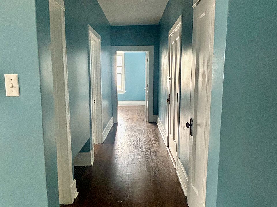 Entry hallway viewed from living/dining room