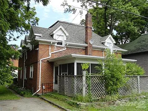 Alley view of the carriage house.