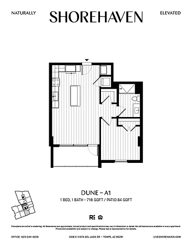 Floor plan Dune - A1