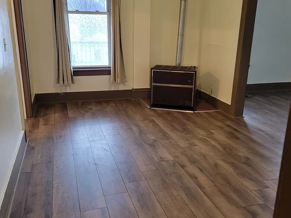 Dining room with large window
