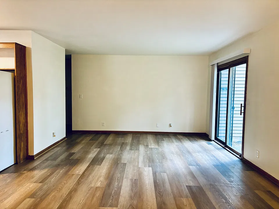 Living room with slider to patio