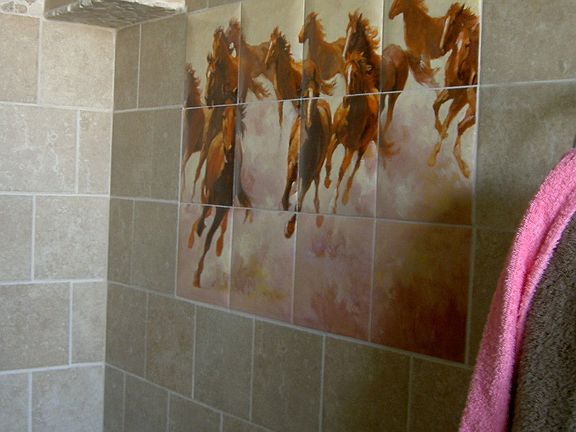 Tiled Shower Wall