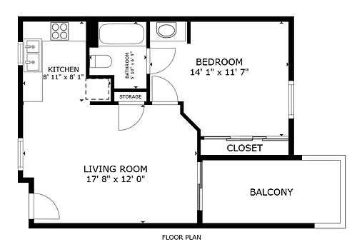 Floor plan One Bedroom