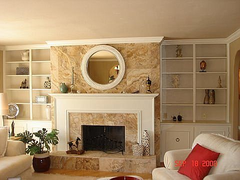 Travertine living room 