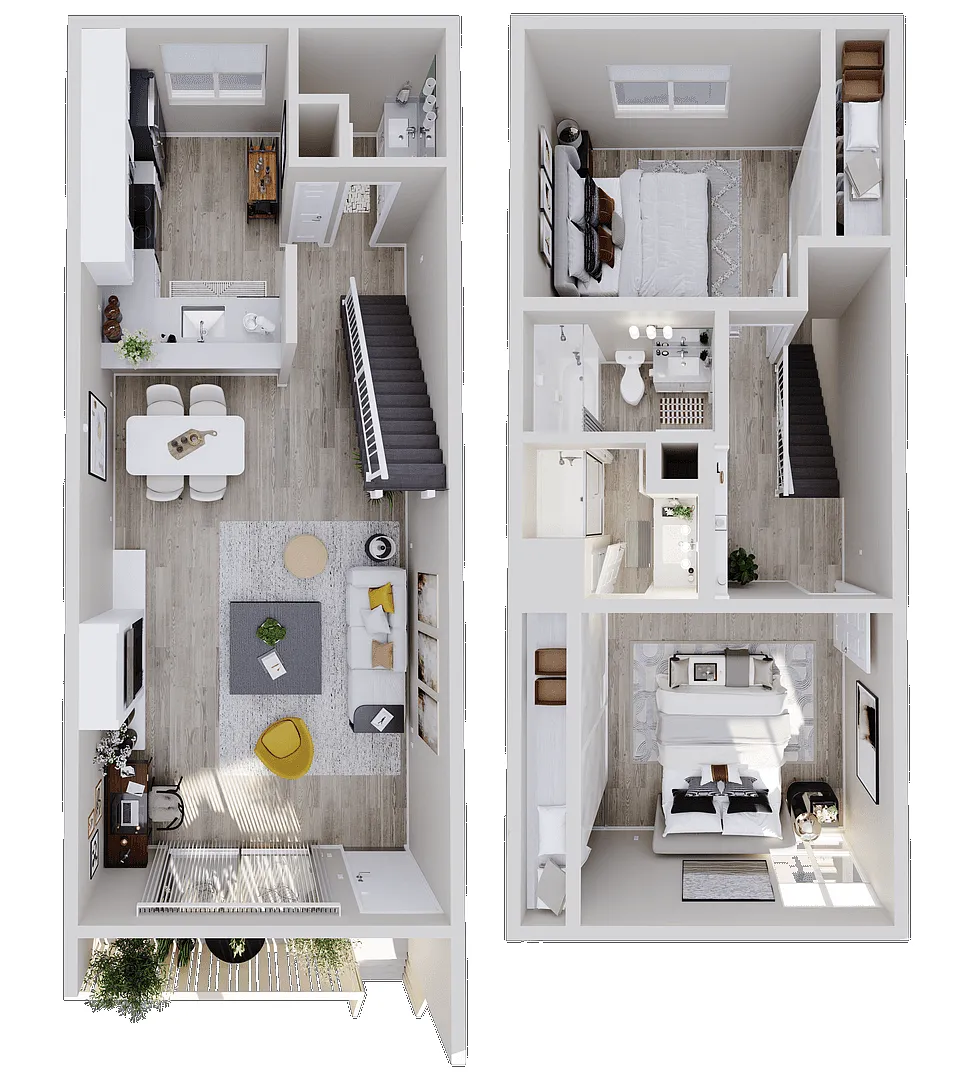Floor plan 2 Bedroom Townhouse