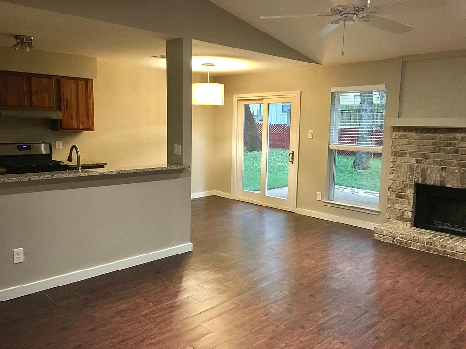 Living room, kitchen and dining area