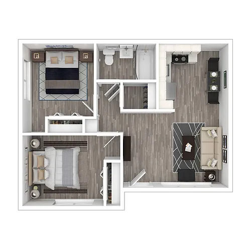 Floor plan 2 Bedroom C