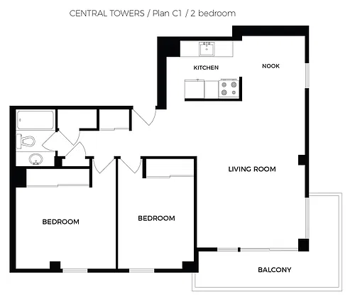 Floor plan 2 Bedroom