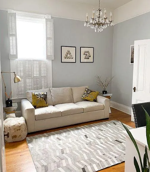 Spacious bedroom with ample natural light