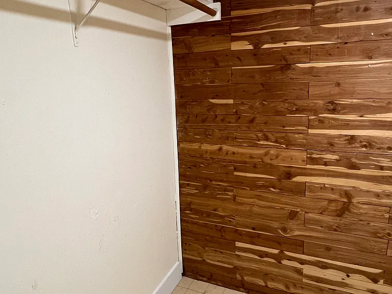 Basement closet off the bathroom.