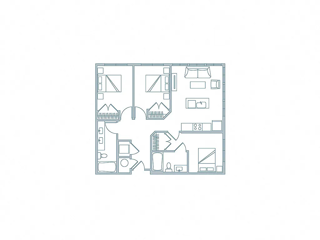 Floor plan 3BR-A