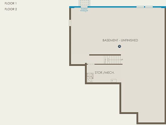 Continental Floor Plan, Quick Move-In Home, Basement