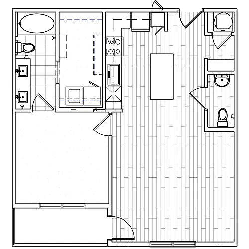 Floor plan 1x1.5 857 sqft