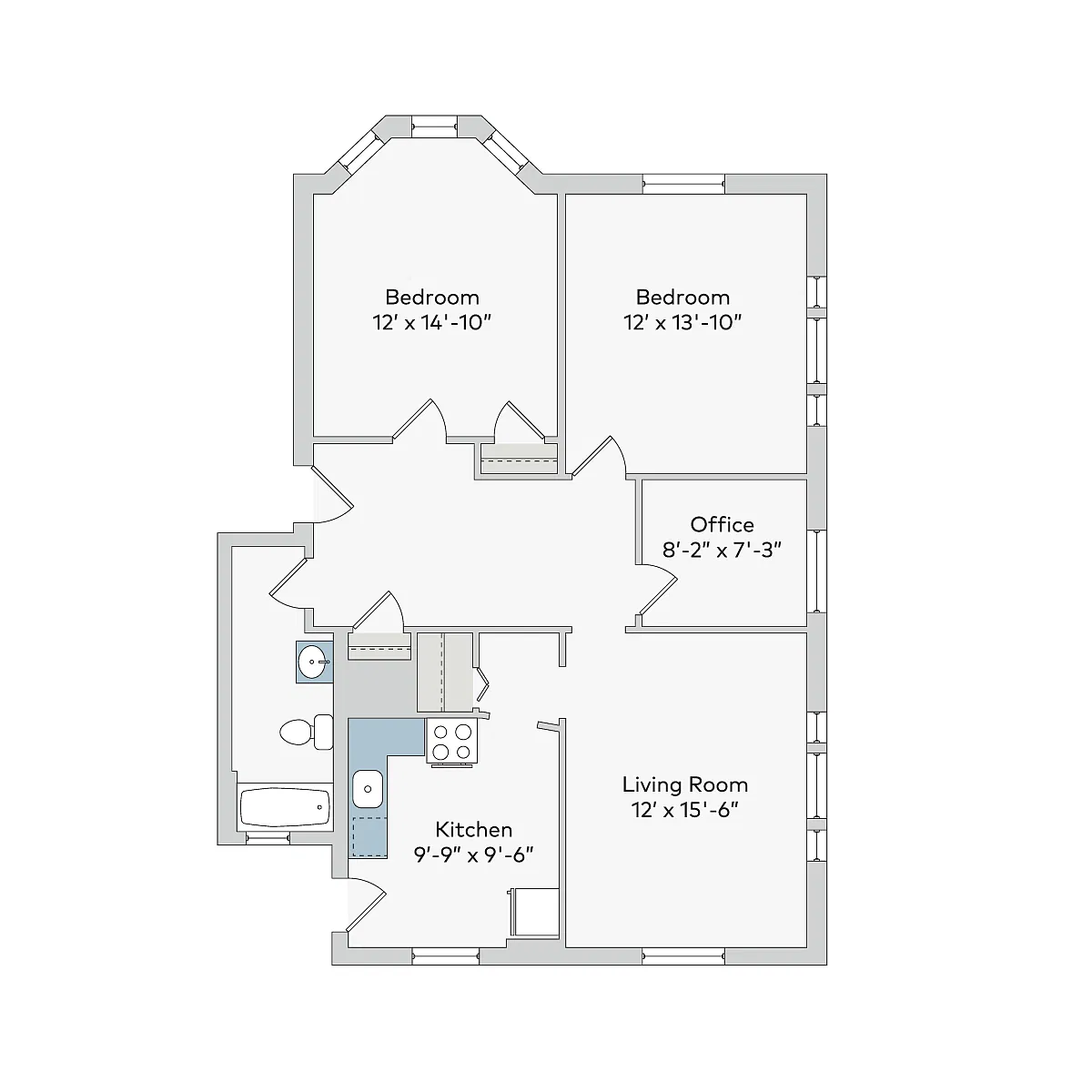 Floor plan van-2bc