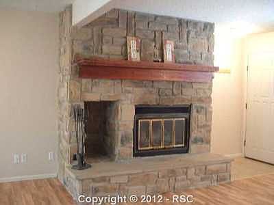 Fireplace with charming mantel