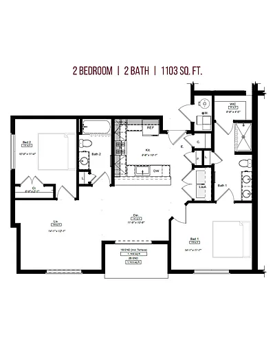 Floor plan 2 Bedroom