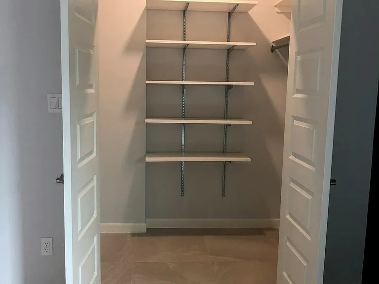 Double door walk in closet