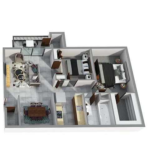 Floor plan 2x1B