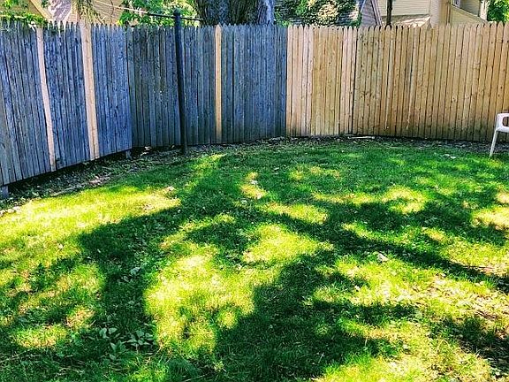 massive private backyard