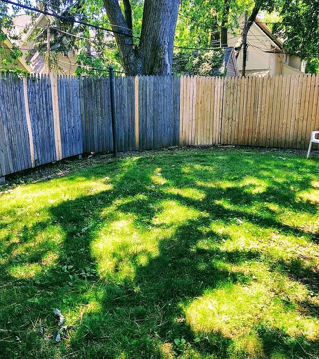 massive private backyard