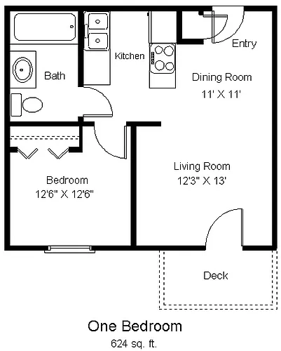 Floor plan One Bedoom