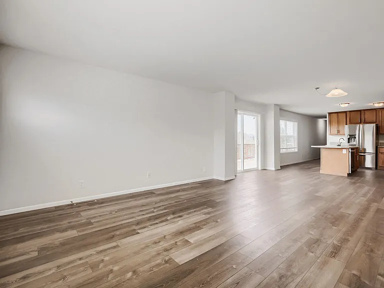 Living room and dining area