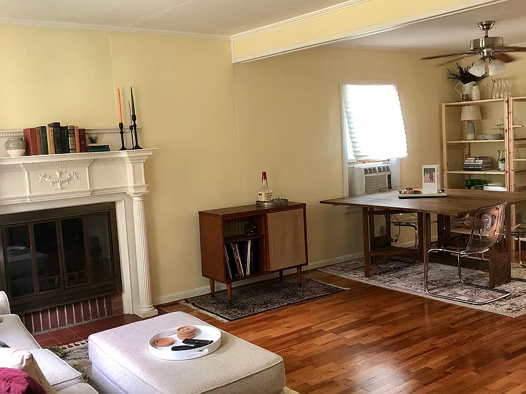 Open concept living and dining room