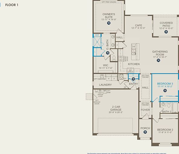 Brownstone Floor Plan, Quick Move-in Home, Floor 1