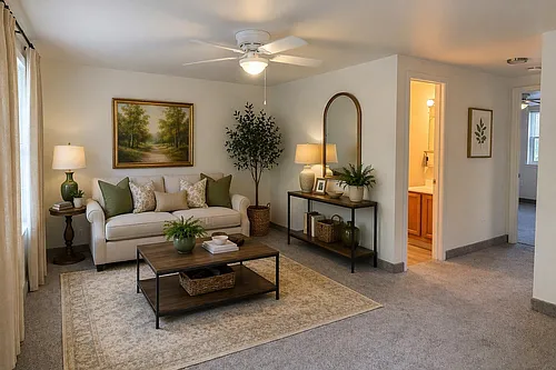 Floor plan Royal Court 1 Bedroom Lower w/ Garage 2 Car