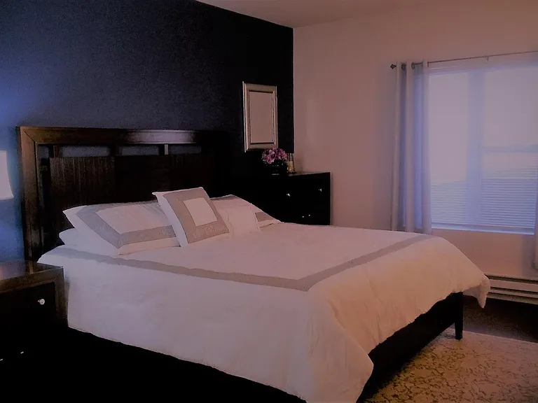 Master Bedroom with king size bedroom set; desk and chair