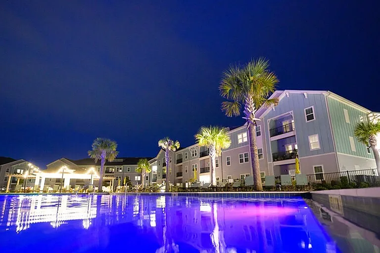 Night Pool Views