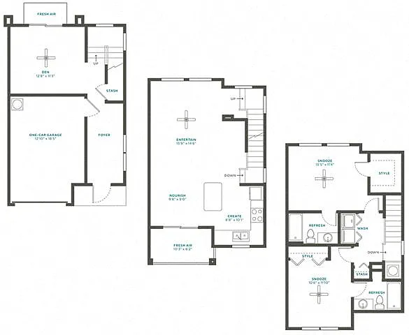 Floor plan 2G Den Townhome Renovation 2