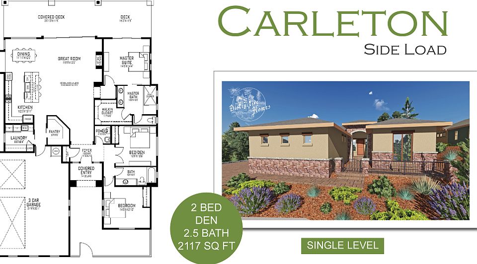 Carleton (Side Load) Plan, Hillcrest at Forest Trails, Prescott, AZ
