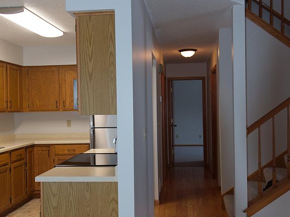 View of hall and kitchen from living room