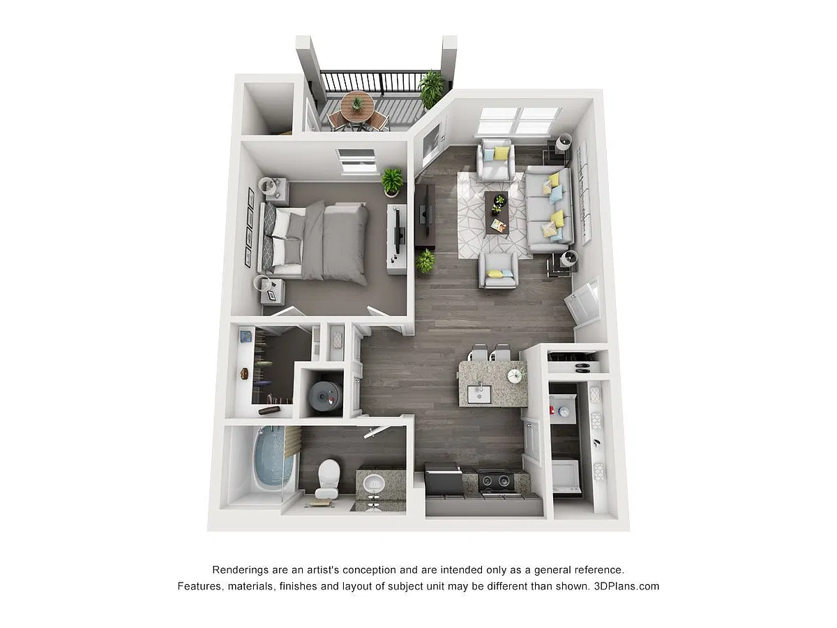 Floor plan A-1 -1X1